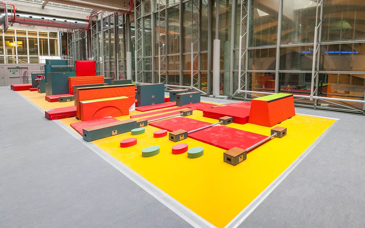 Paris sport familles : baby parkour (motricité enfant) au Centr'Halles Park Suzanne Berlioux