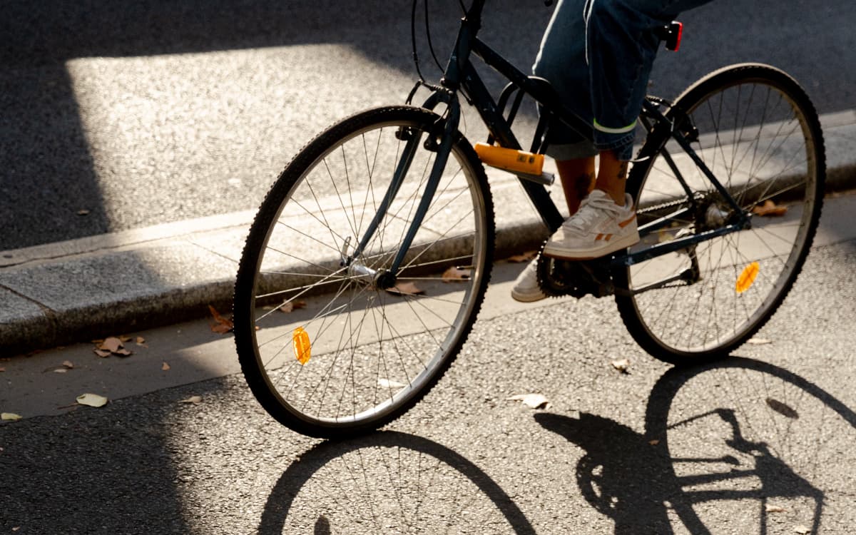 Vélo lumière hiver