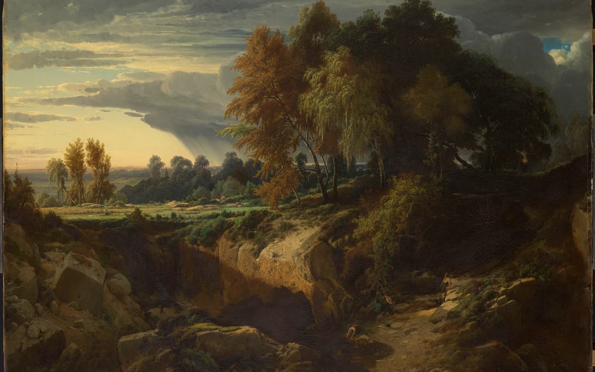 Auguste LAPITO (1803-1874) Paysage 1852, Carcassonne, Musée des Beaux-Arts Photo