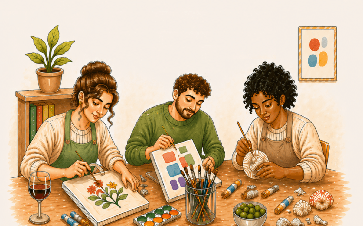 Atelier peinture libre à Paris 18 – La Table Créative