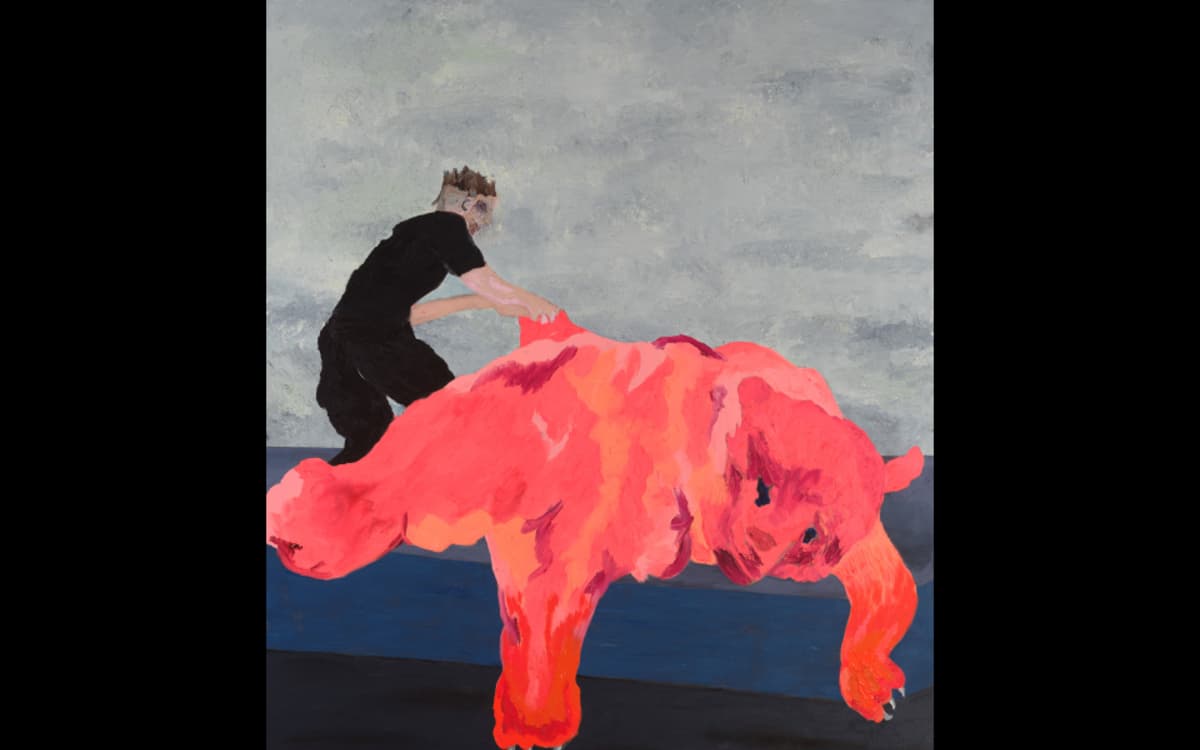 Florian Krewer reviving the Bear 2022 Huile sur toile © Florian Krewer Paris Musées / Musée d'Art Moderne de Paris
