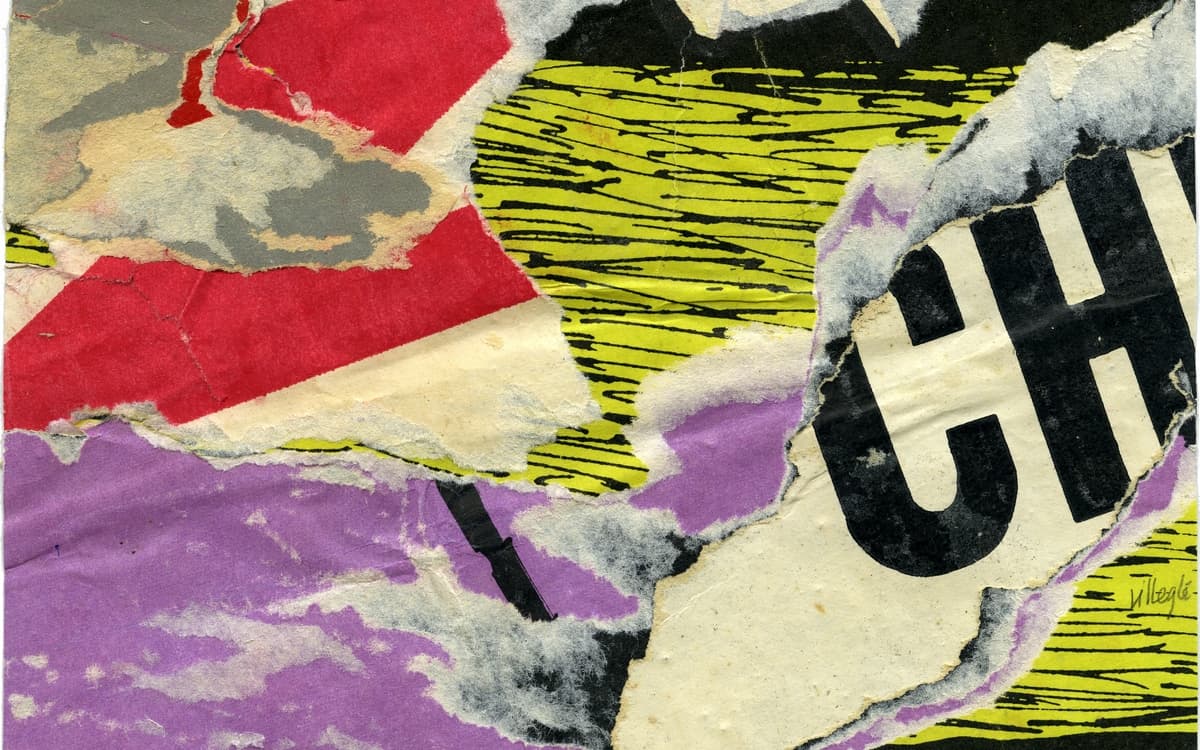 Jacques Villeglé, Seine/Jacob, septembre 1964 Affiches lacérées marouflées sur toile Paris, Fonds de dotation Villeglé
