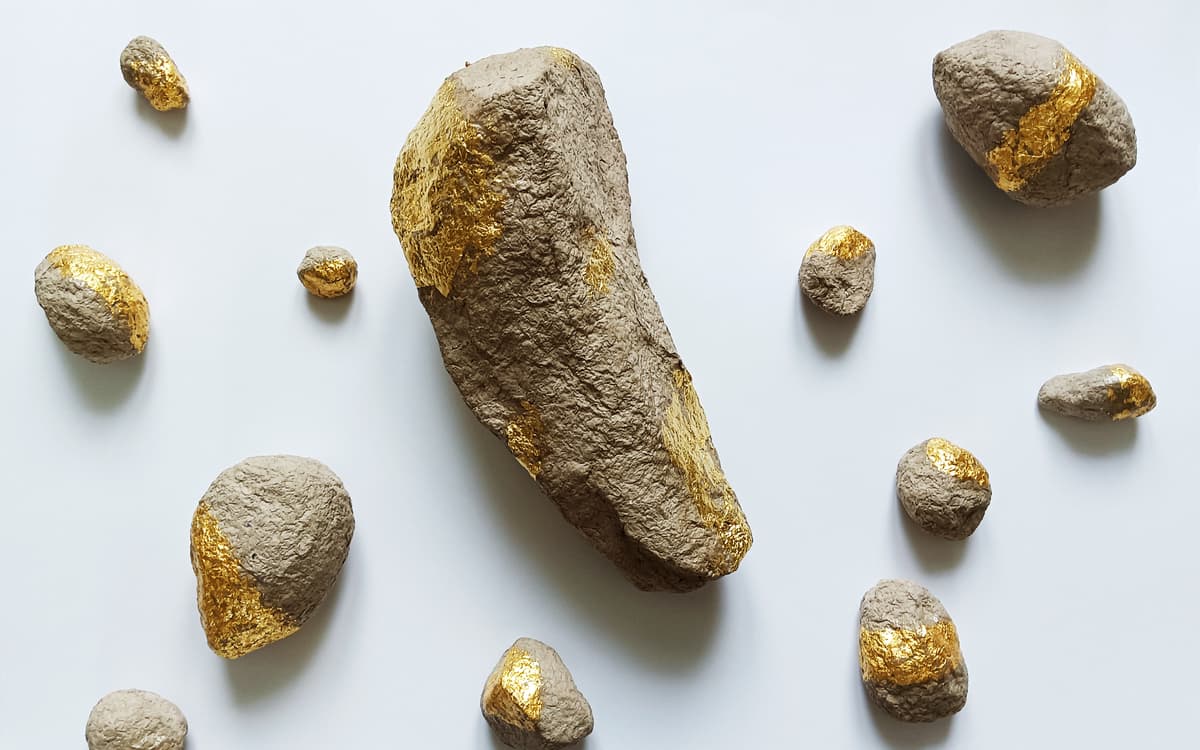 Papier recyclé,  feuille d’or - 2026