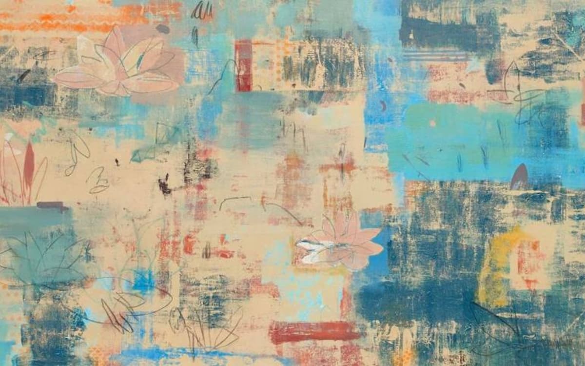 Mina Naderi, The Sliding Wall 19, 2026, acrylique sur toile, 110 x 220 cm. © Galerie Keshavarzian