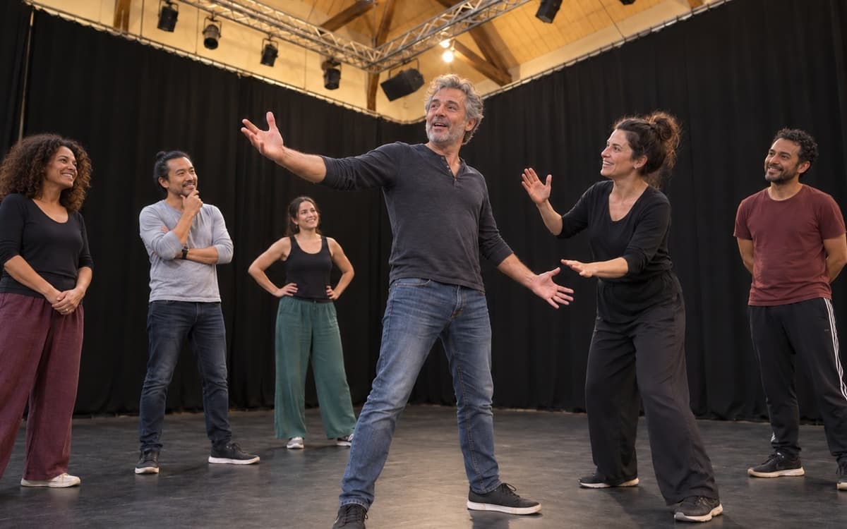 Stage de théâtre : bonimenteur et Monsieur Loyal