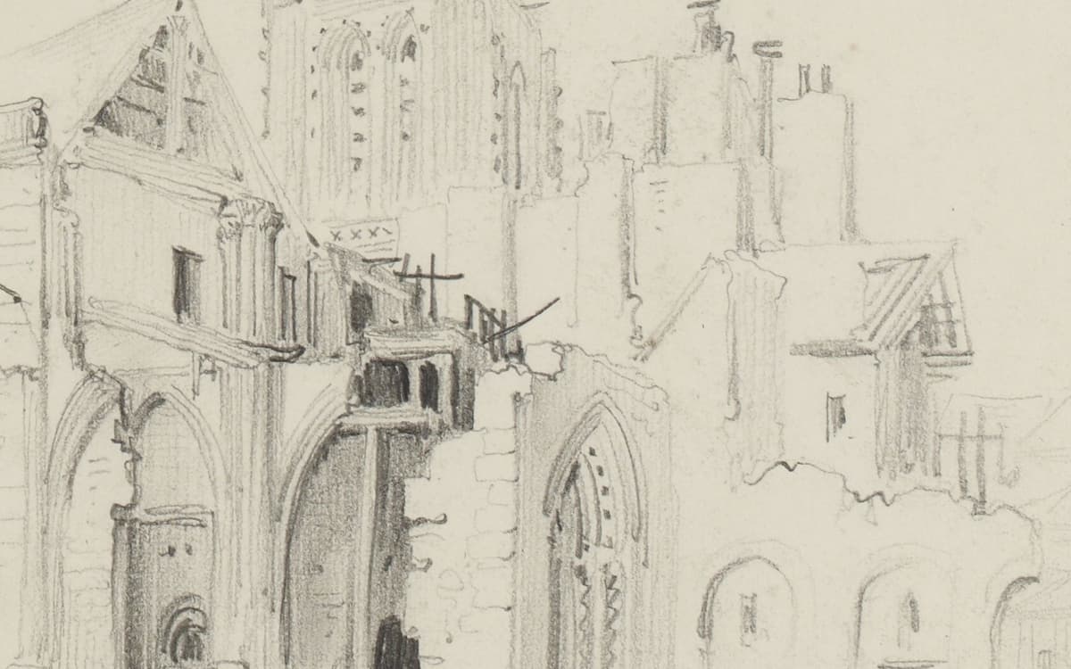 L'église Saint-Pierre-aux-Bœufs en démolition,1835
